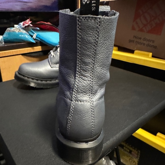 Dr. Martens Navy Leather Boots - Picture 5 of 14